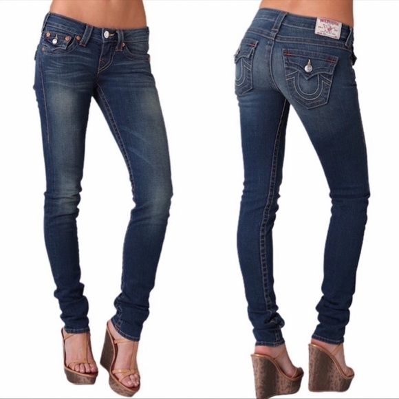 True Religion Jodie Slim Fit Skinny Low Rise Skinny Jeans - Picture 3 of 16